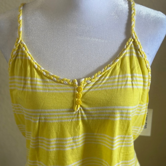Old Navy Yellow Striped Tank Top - Picture 2 of 4